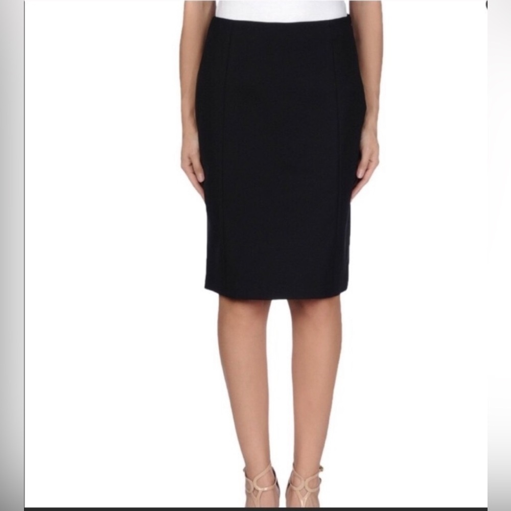 PRADA Skirt 42 M Wool Blend Black Italy Work Business Office Prada Prada